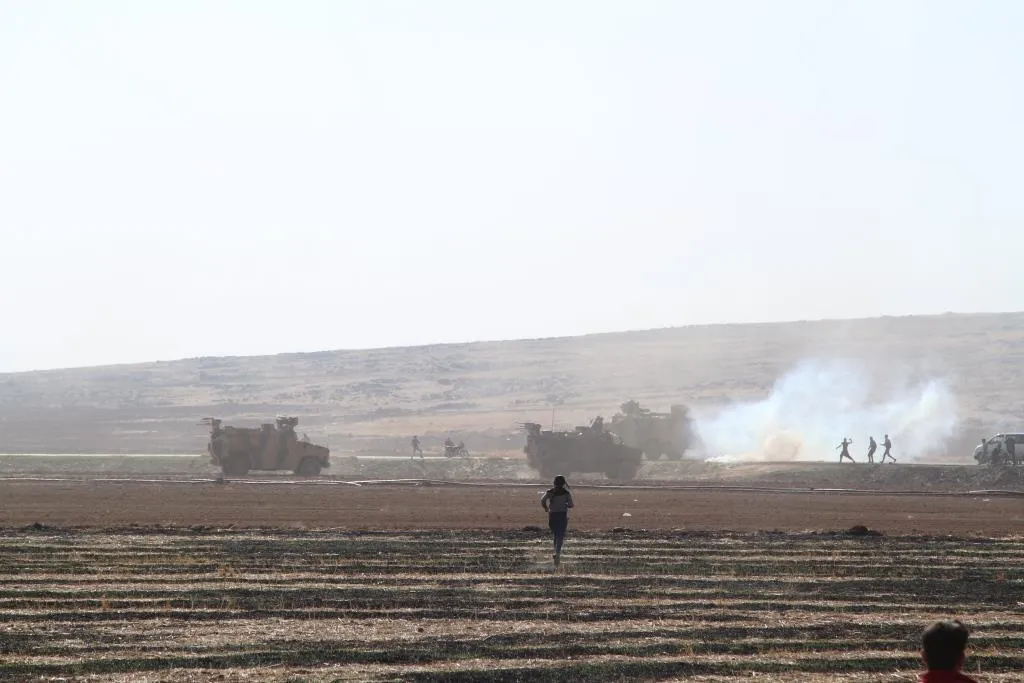 Joint patrol in Kobane shoot protesters; reports of casualties