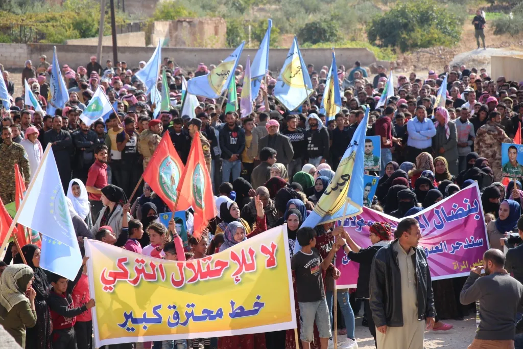 Demo in Manbij: We will not allow Turkey to occupy more areas