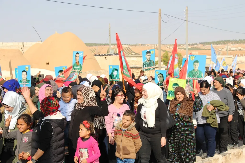 Demo in Manbij: We will not allow Turkey to occupy more areas