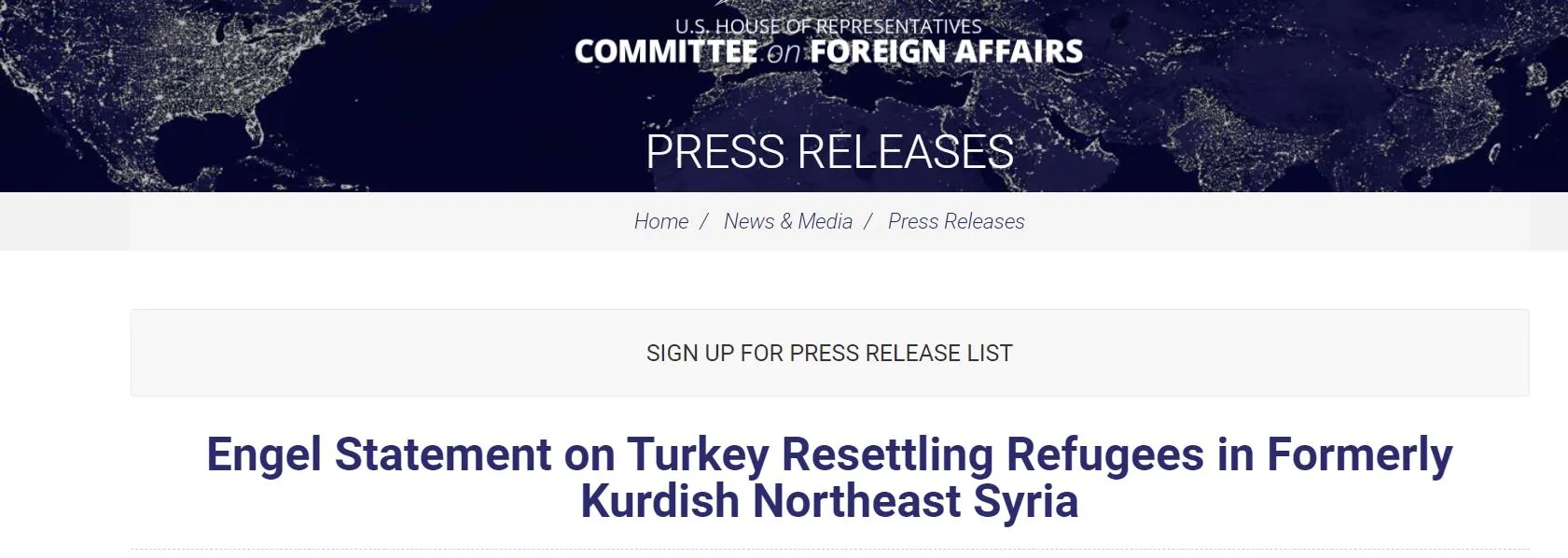 US Senator: Erdogan practicing ethnic cleansing against Kurds; threatening security of the region