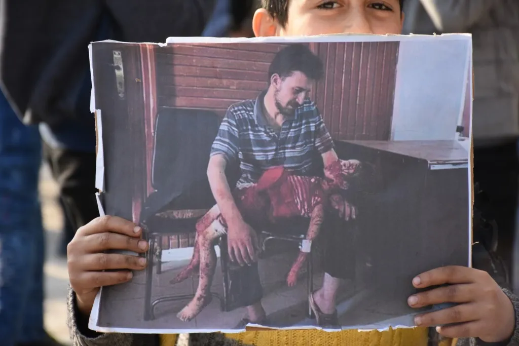 Demonstrators: Children killer cannot exterminate our presence