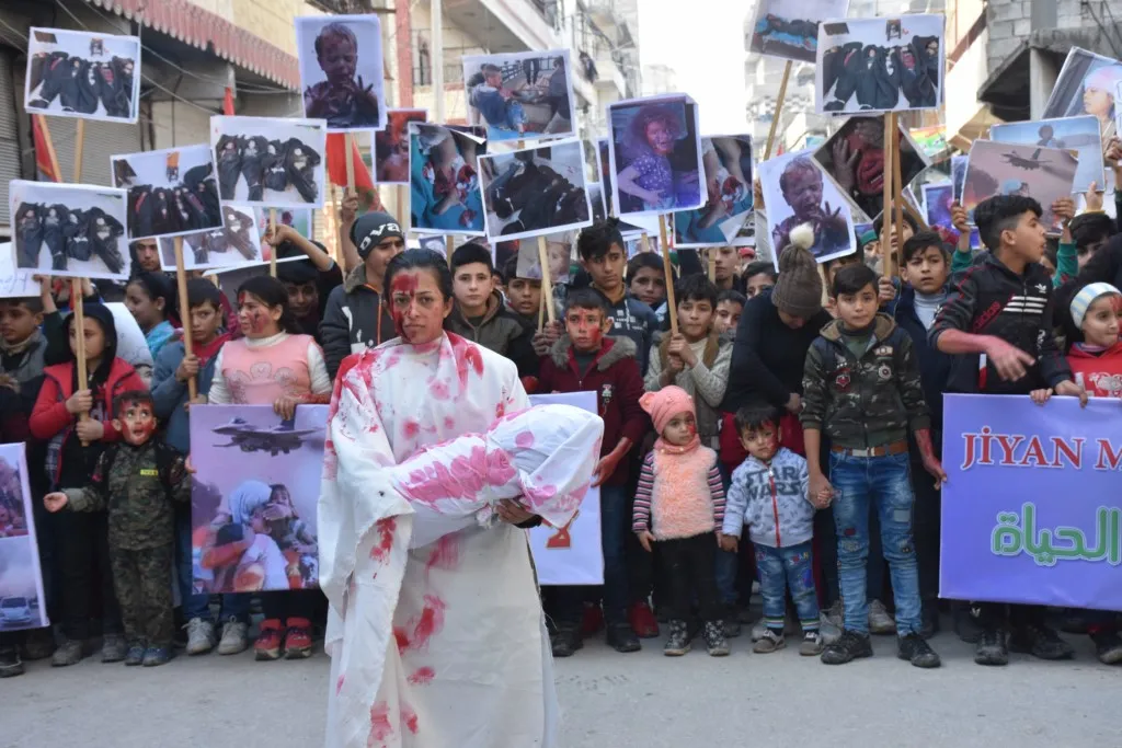 Demonstrators: Children killer cannot exterminate our presence