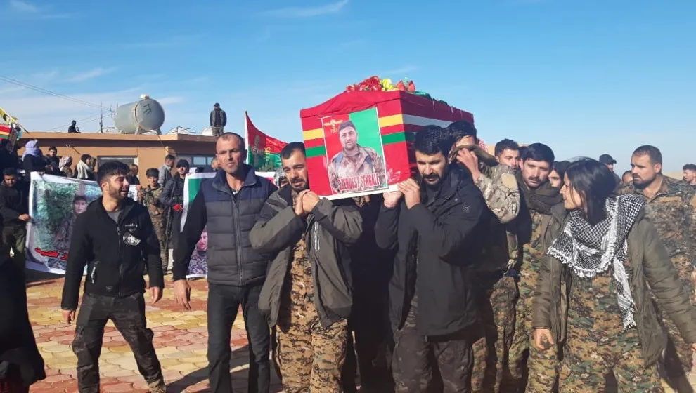 Şengalî people bid farewell 3 fighters of YBŞ