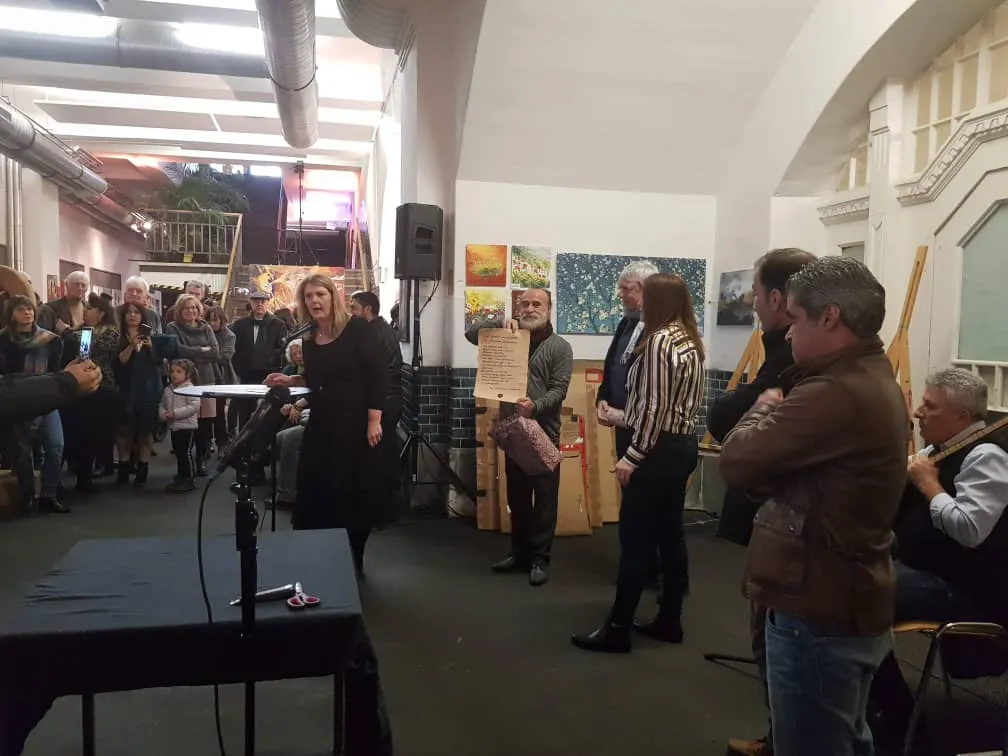 Exhibition of plastic art in Germany in support of NE, Syria