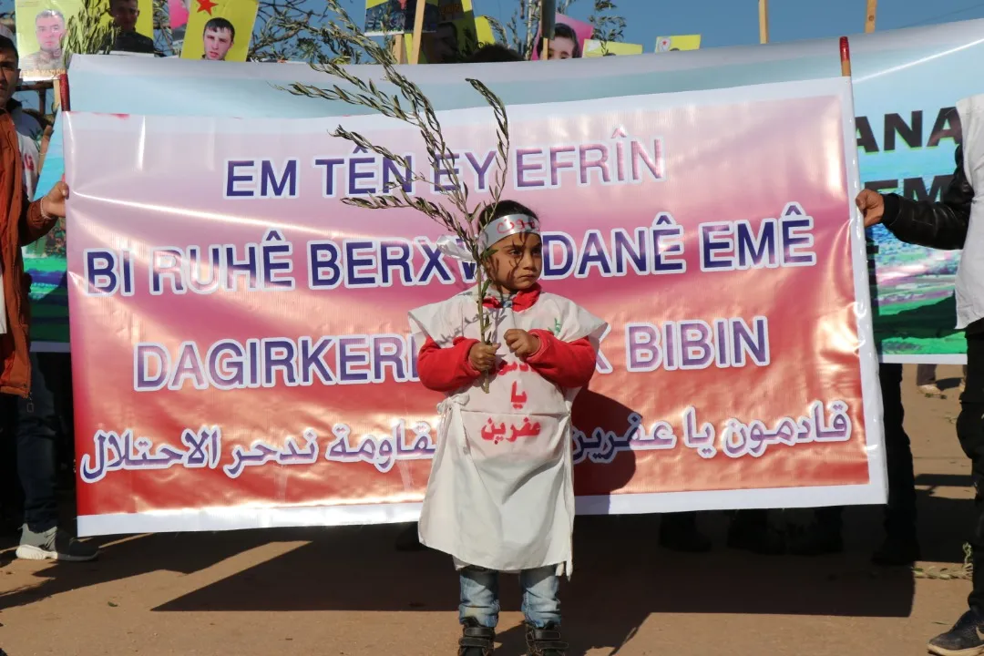 Demo in Sherawa to condemn occupation, emphasize resistance until returning to Afrin