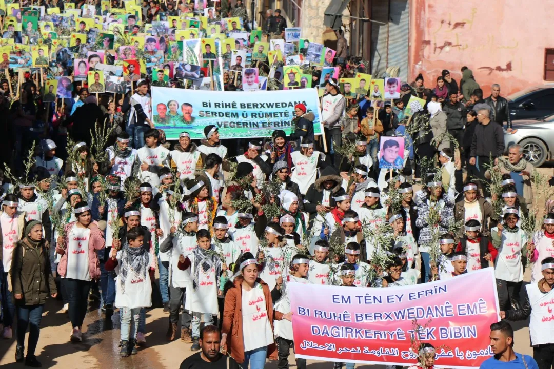 Demo in Sherawa to condemn occupation, emphasize resistance until returning to Afrin