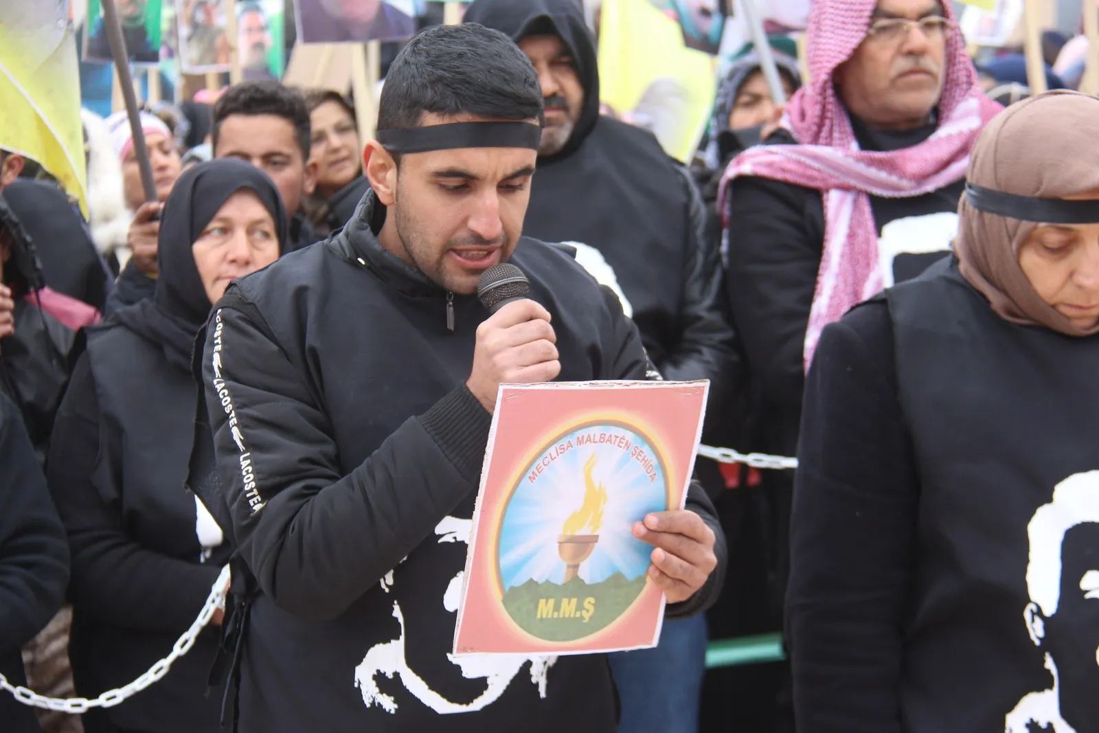 Demo in al-Shahba to condemn international conspiracy