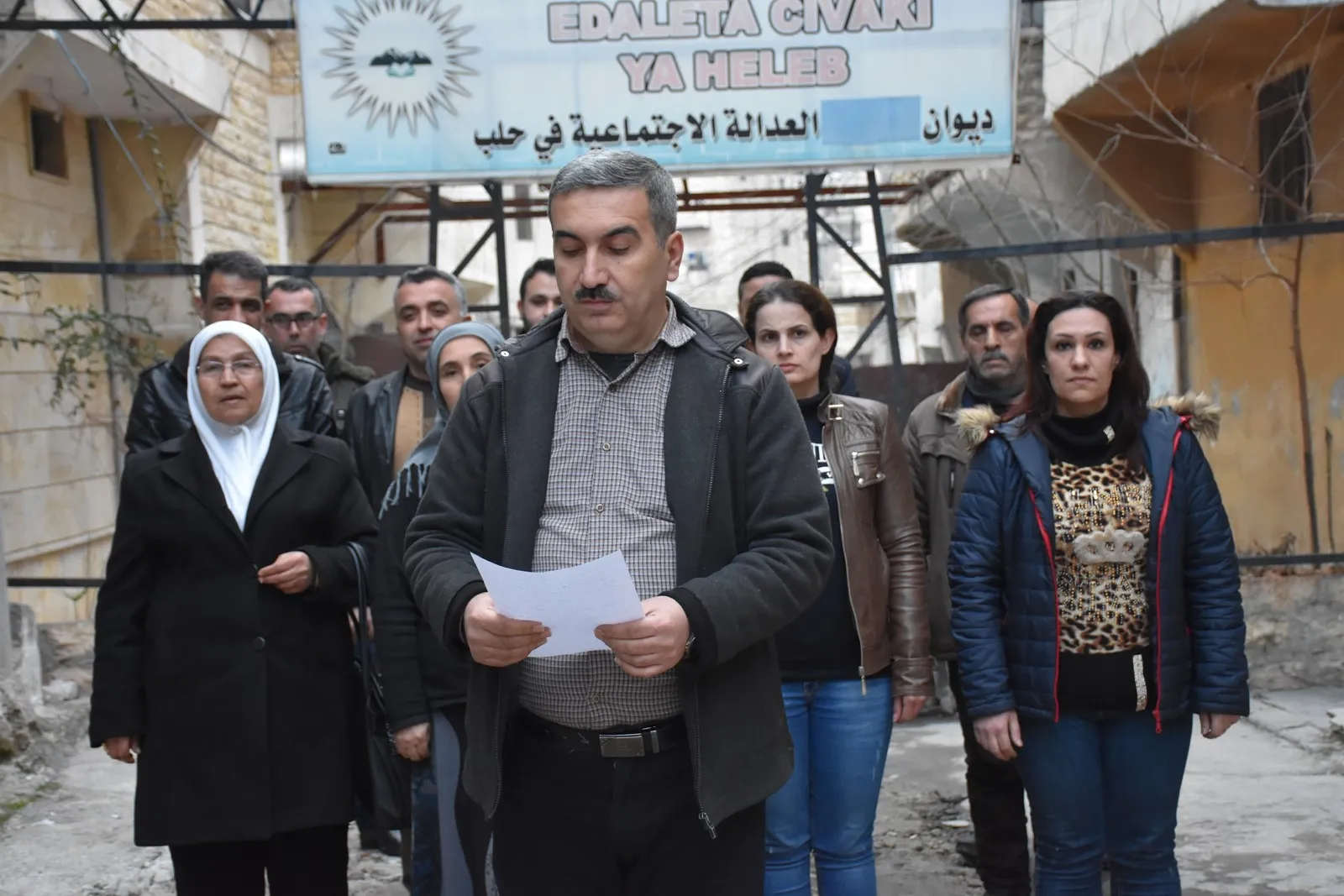 Aleppo...  statement and demonstration to uncover health of Ocalan
