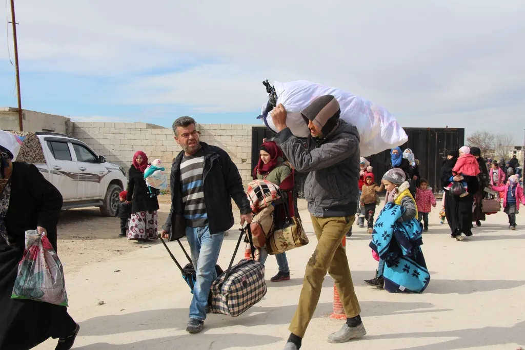Displaced continue flocking from Idlib to NE Syria