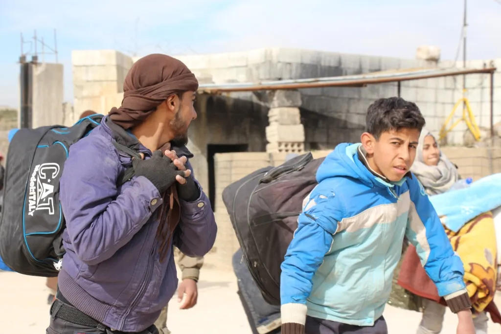 Displaced continue flocking from Idlib to NE Syria