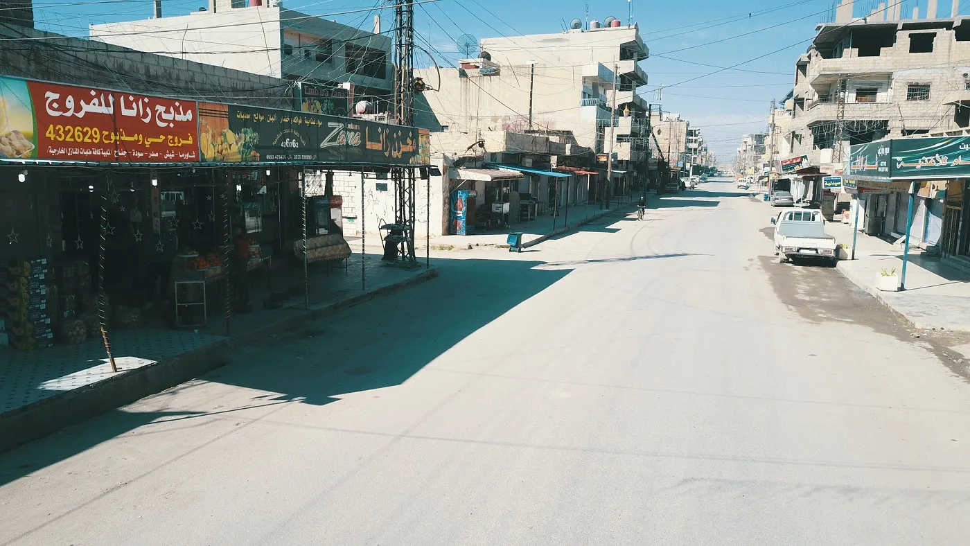 In photo and video.. curfew in Qamishlo