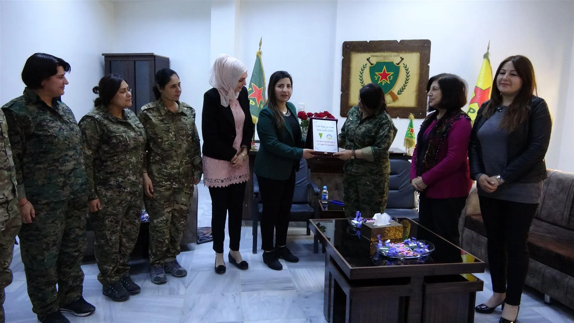 ​​​​​​​Women's Body visits YPJ to congratulate International Women's Day
