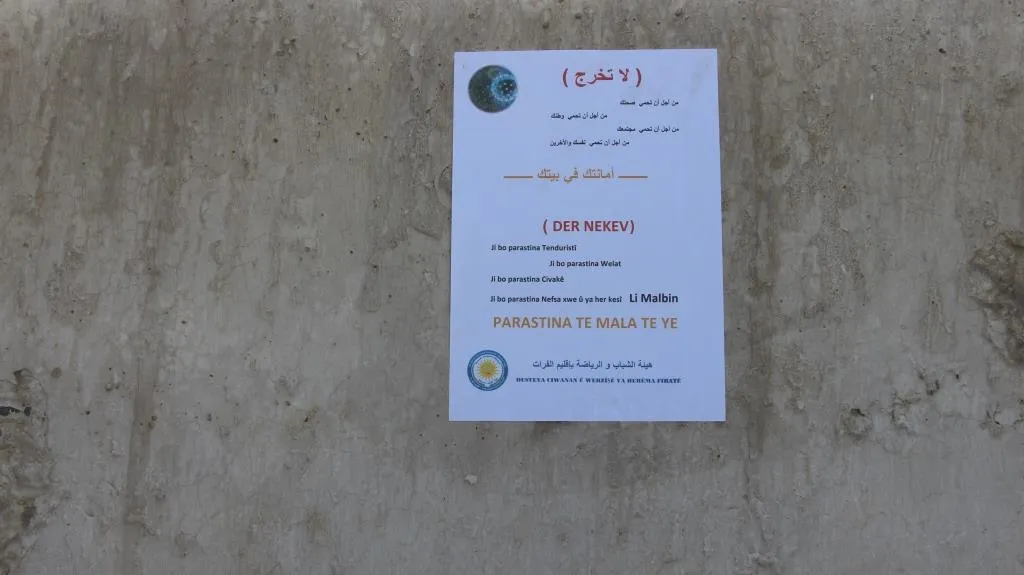 Precautionary measures against Covid-19 at Girê Spî camp