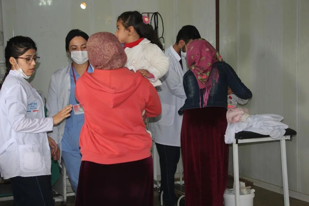 Precautionary measures against Covid-19 at Girê Spî camp