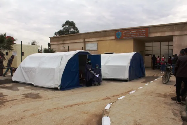 Two tents prepared in Al-Shaddadi clinic for quarantine