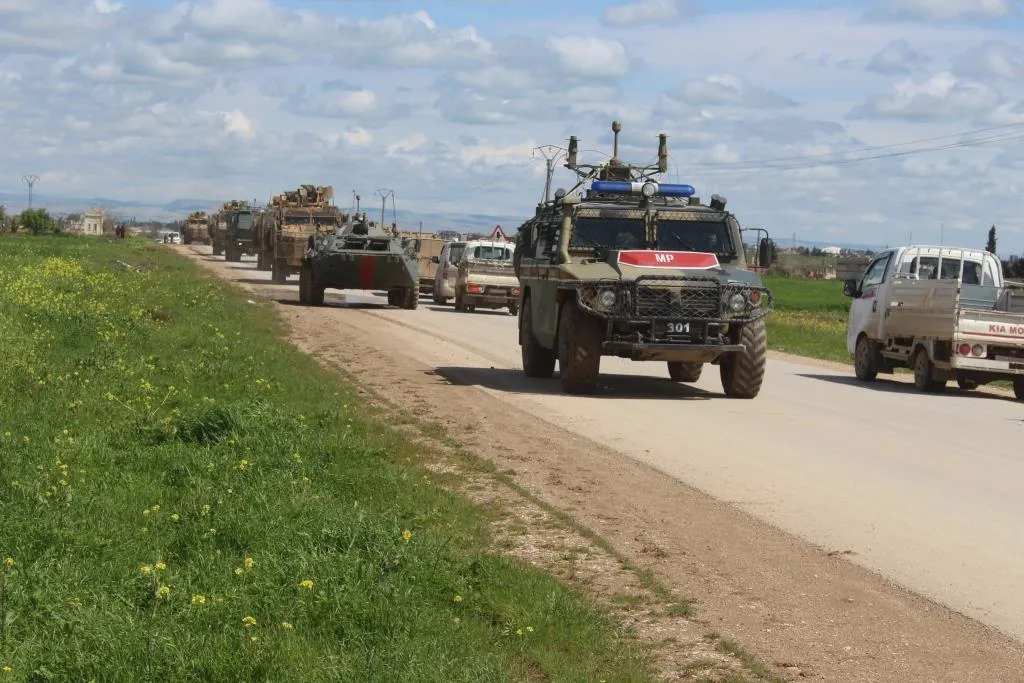 Joint patrol of the Russian military police and occupation army in ad-Darbasiyyah and Zarkan villages