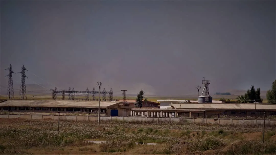 ​​​​​​​Turkish occupation burns crops in Tel Tamr countryside