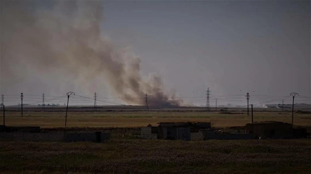 ​​​​​​​Turkish occupation army keeps burning farmers' crops