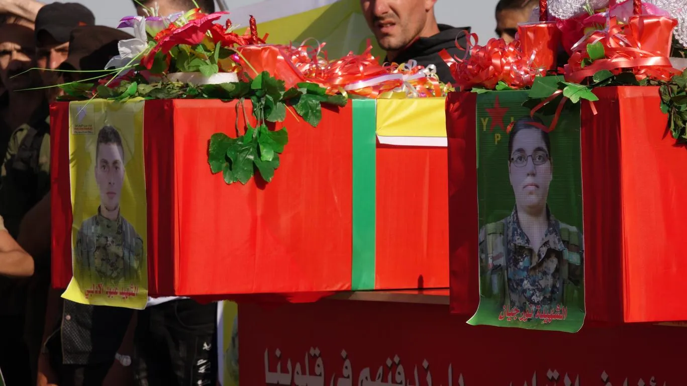 Martyrs  Nurjian and Al-Idlbi laid to rest in Al-Tabqa