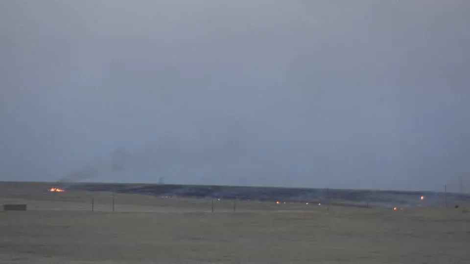 Occupation army re-sets fire in fields of Ain Issa countryside