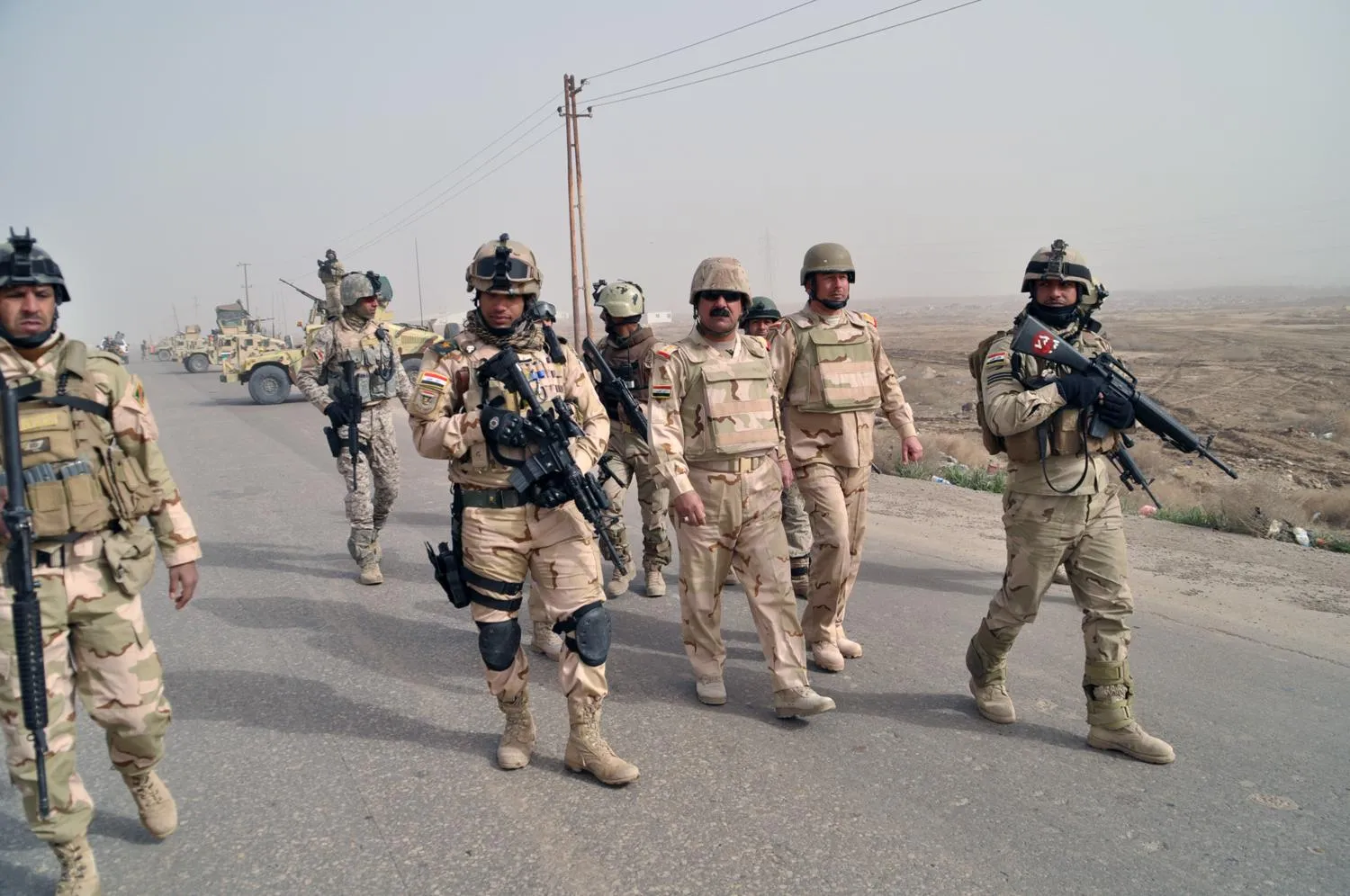 Four Iraqi fighters killed, wounded at a bombing in Makhmour