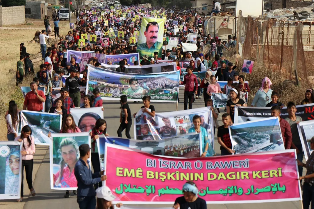 Mass demonstration in Afrin denounces crimes of Turkey and its mercenaries