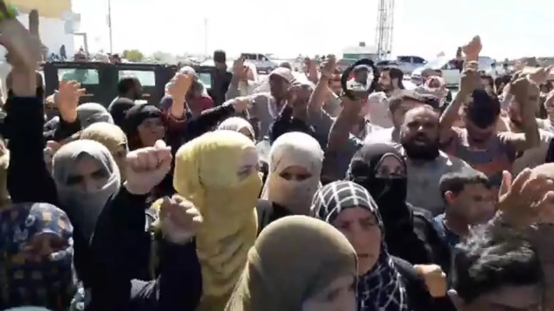 Popular anger in Girê Spî, against kidnapping for men and women by Turkey's mercenaries