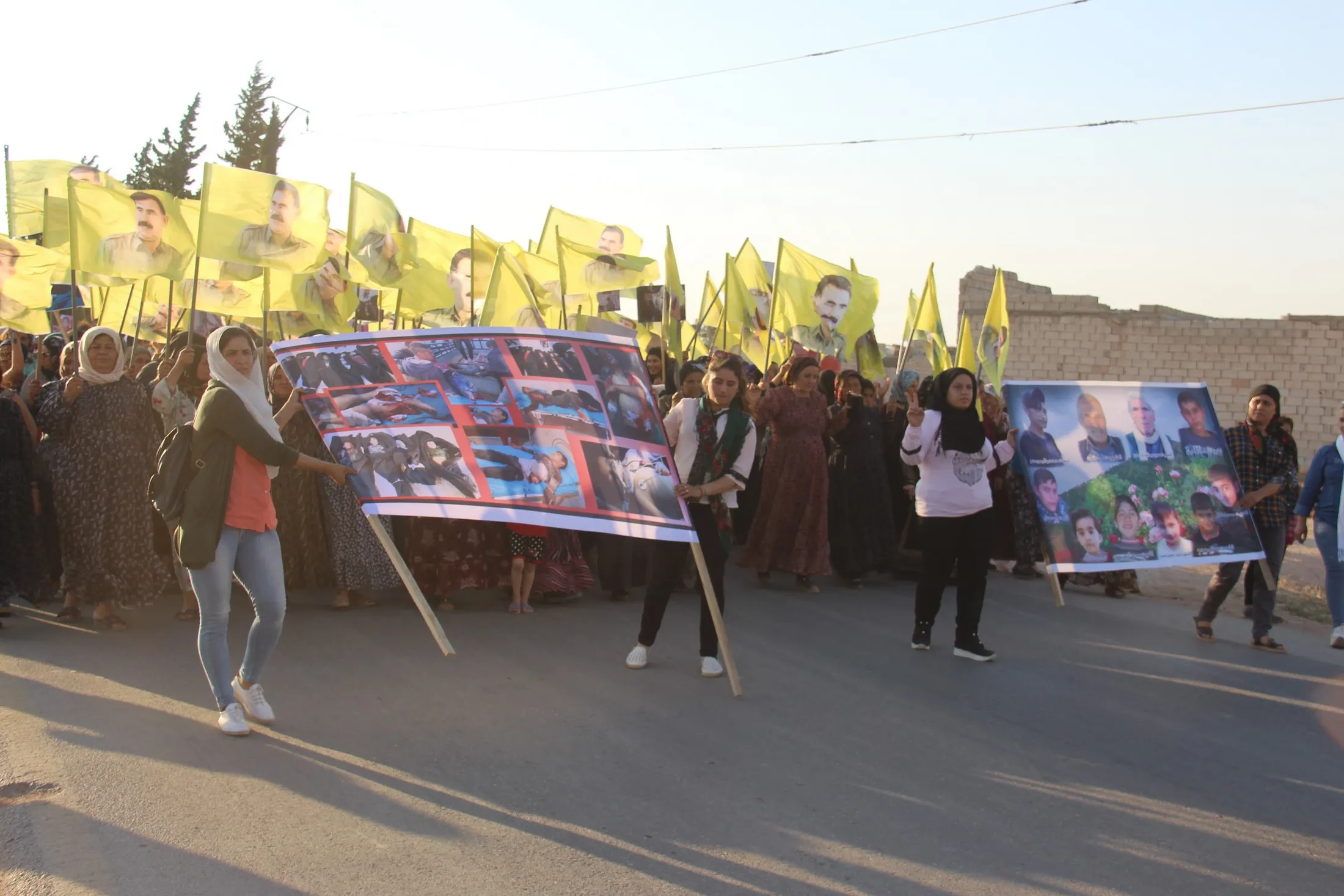 Afrin people bless memory of Rojava Revolution launch through march in al-Shahba