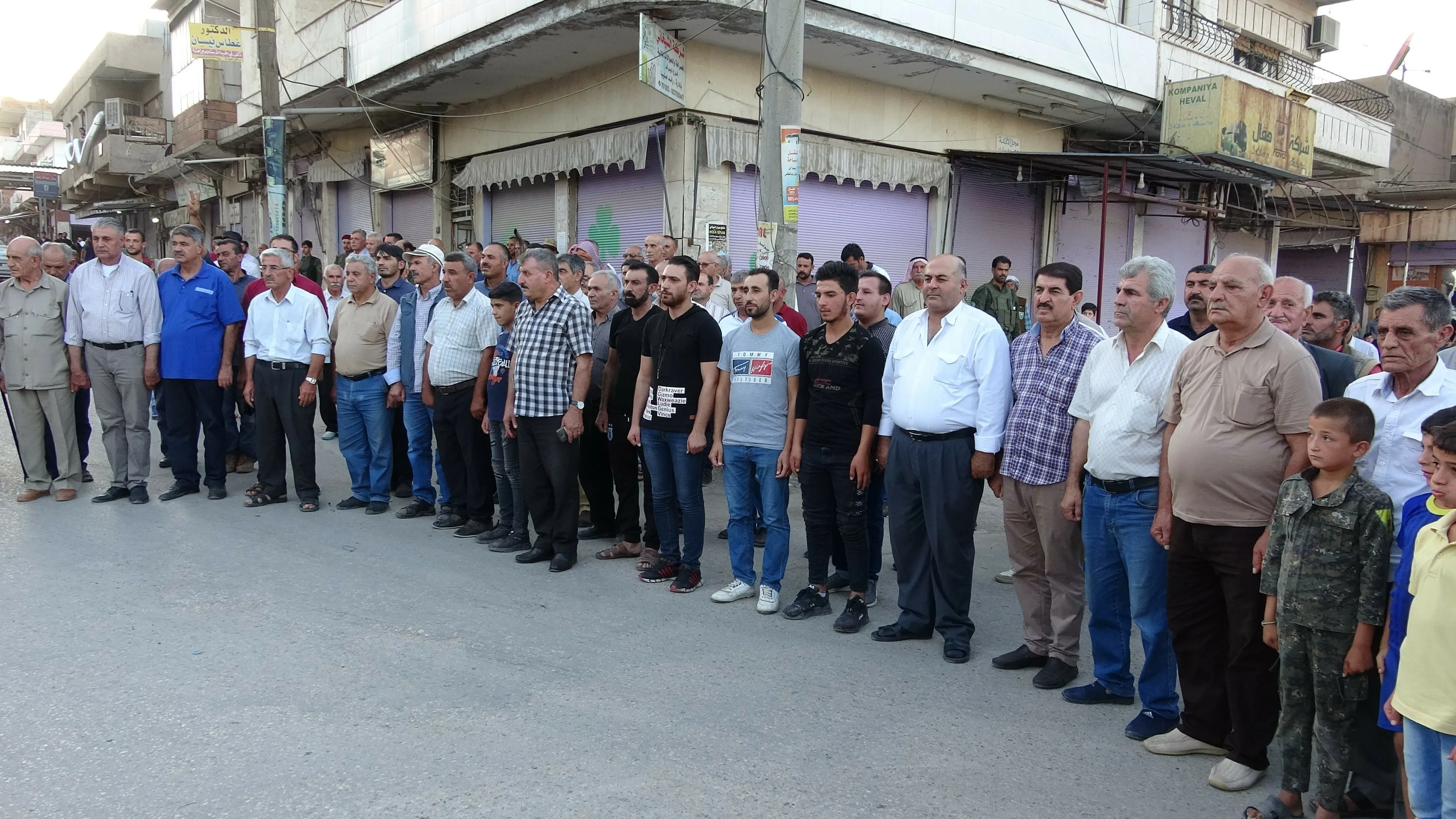 March in Derik commemorating July 14th martyrs, condemning Turkish attacks