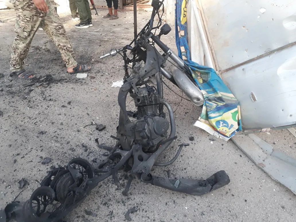 Three people injured in a car bomb explosion in Hajin town