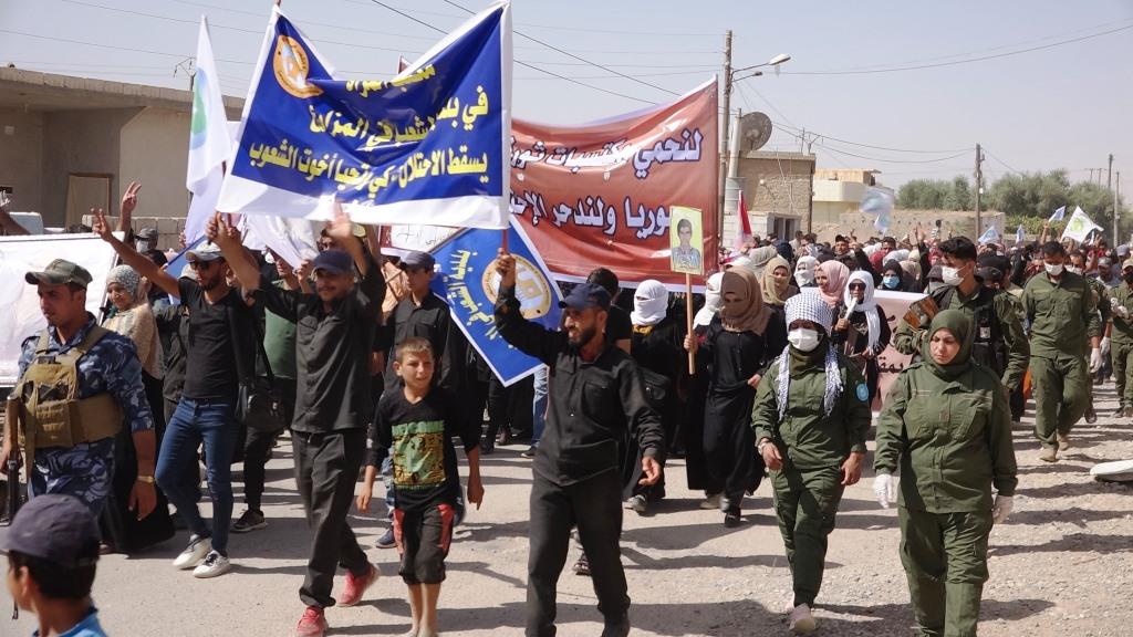 People of western countryside of Raqqa denounce continued Turkish crimes