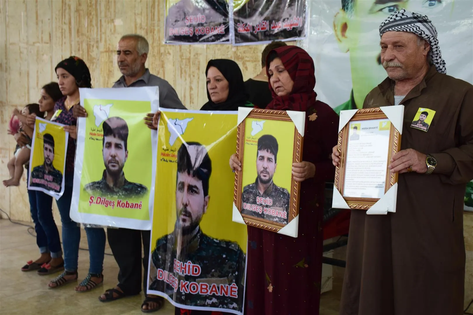 Ceremonies in absentia held for 4 martyrs in Al-Hasakah
