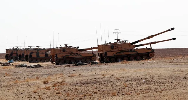 ​​​​​​​Turkish occupation army bombs villages in Manbij again