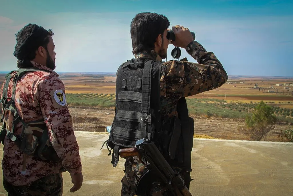 Eastern countryside of Al-Bab, scene for Turkish bombardment