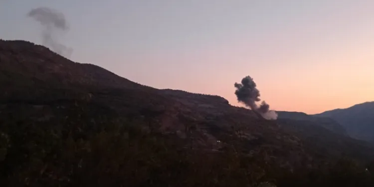 Turkish occupation army bombs villages in Qandil and Biradost
