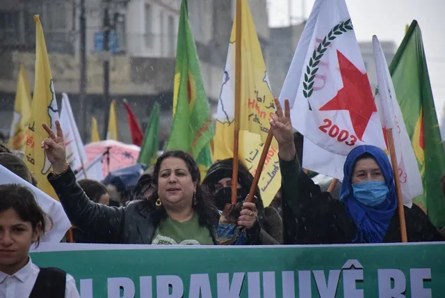 In one voice, people of Amuda call for Kurdish unity