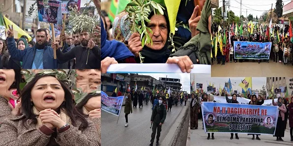 Mass demonstrations in al-Jazira region to condemn attacks on Afrin