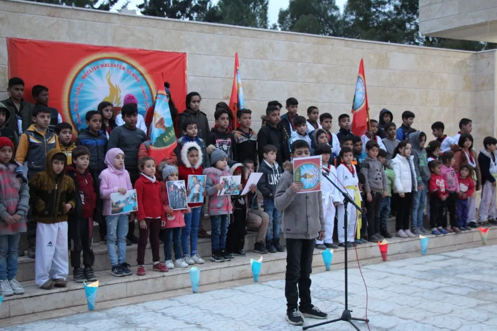 Martyrs' children in Manbij denounce Turkish occupation's massacre in Tel Rifaat