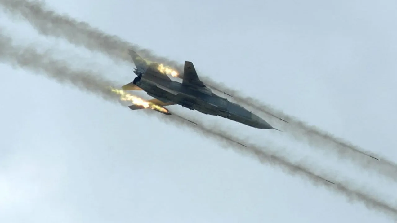 +100 air strike … Russian warplanes target Syrian Desert