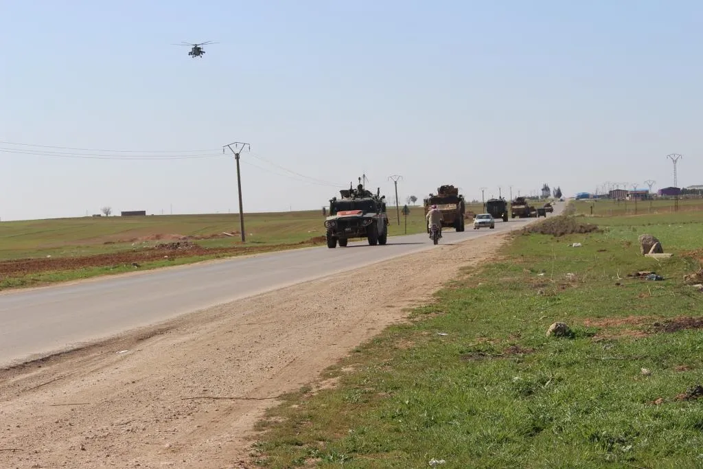  At 42 Russian-Turkish patrol, fewer Turkish occupation vehicles