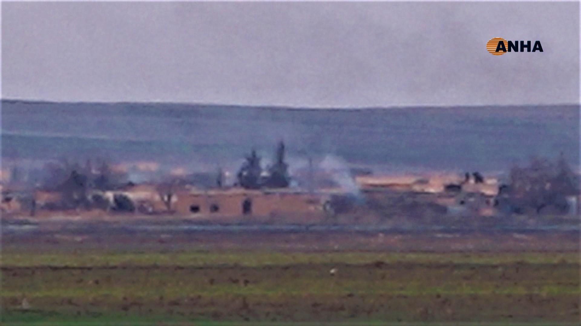 Again, Turkish occupation’s mercenaries burn homes in Tel Tamr countryside