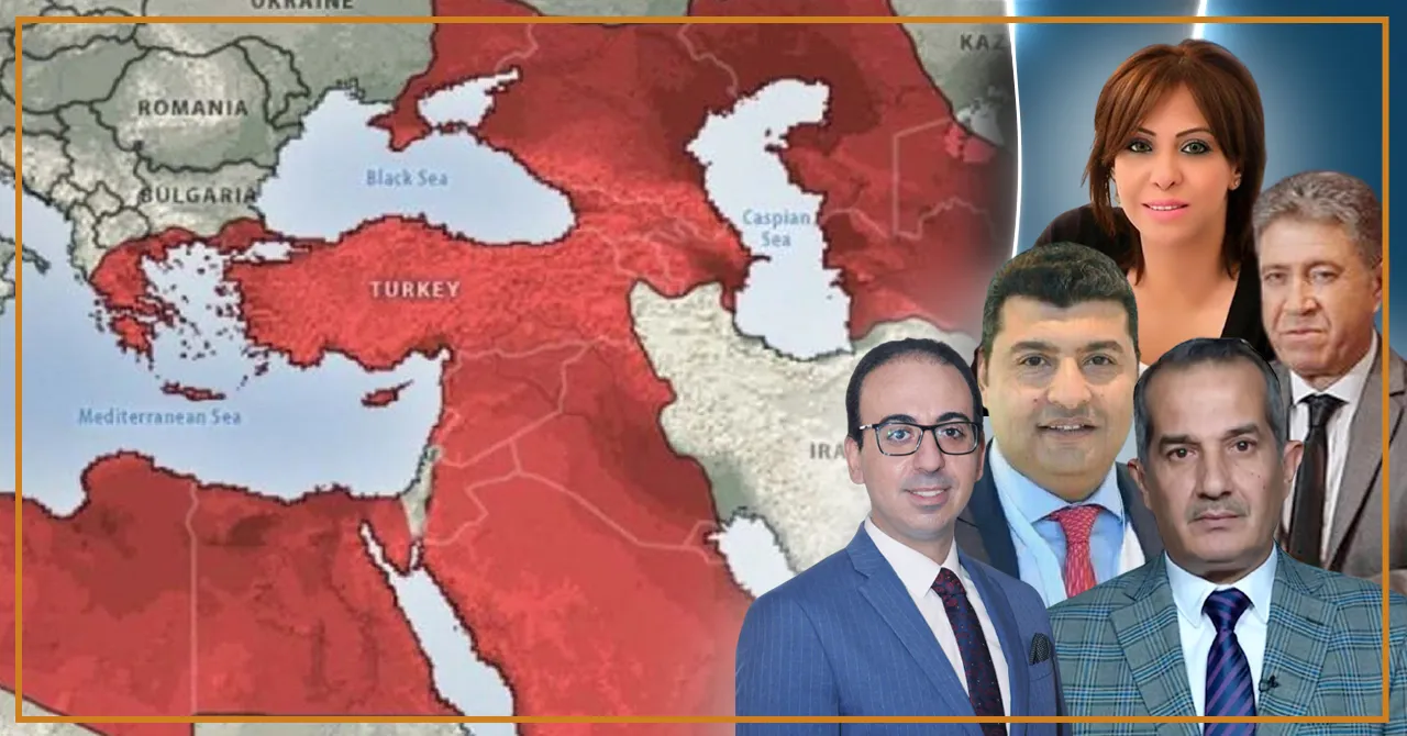 Map of Turkish influence ... endangers Arab states