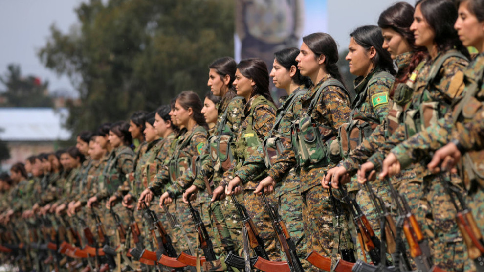 Manbij female fighters pledge strive and emancipation