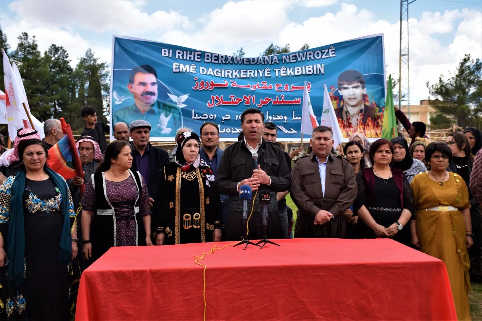 Rojava Newroz torch ignited  in Tal Tamr