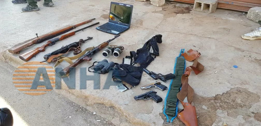 ​​​​​​​Weapons and ammunition found in a house in Al-Tayy neighborhood