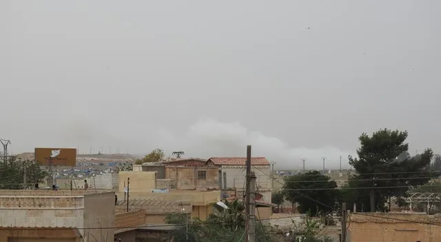 Turkish occupation shells Ain Issa countryside