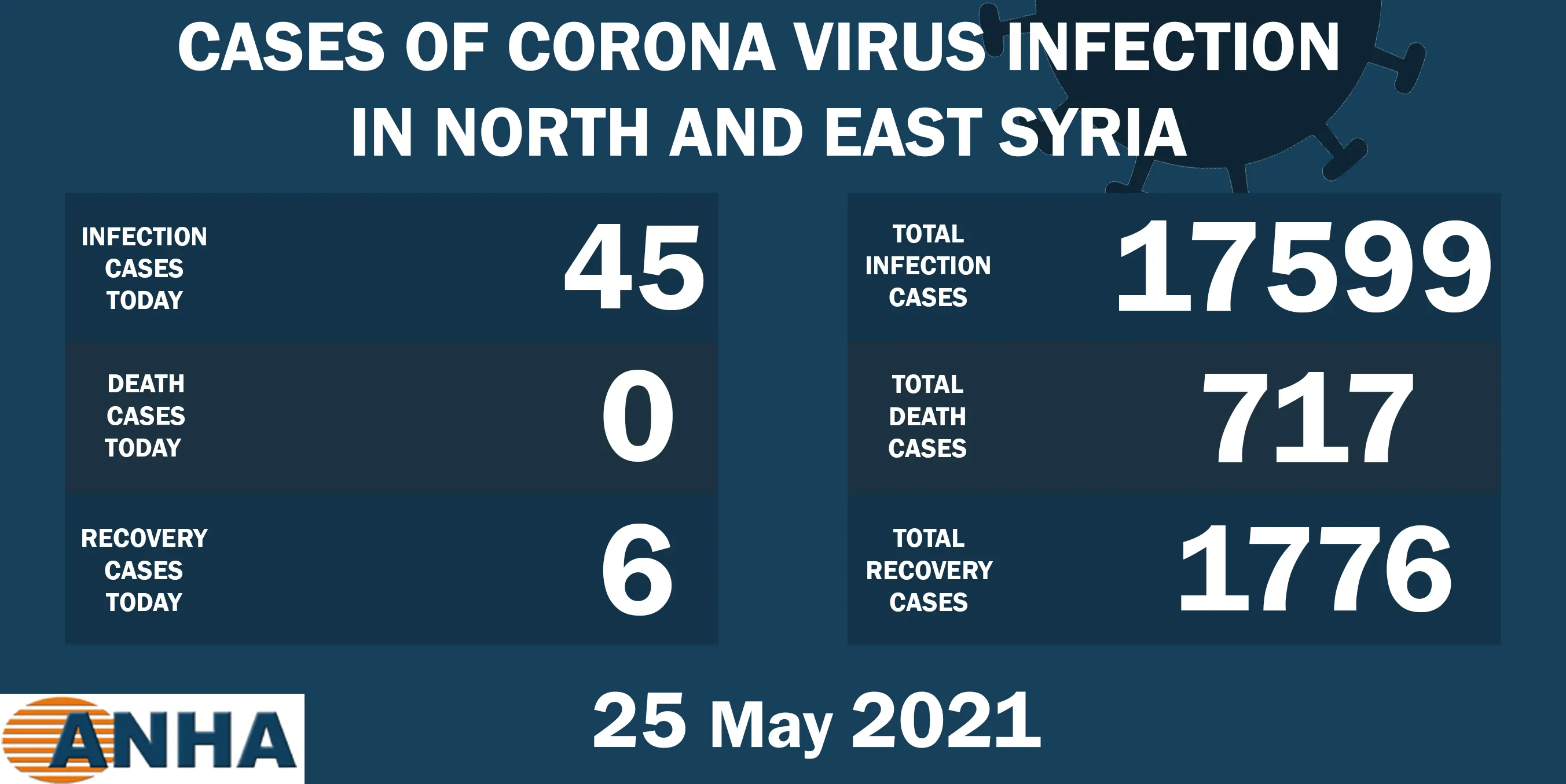 45 new COVID 19 cases in NE, Syria