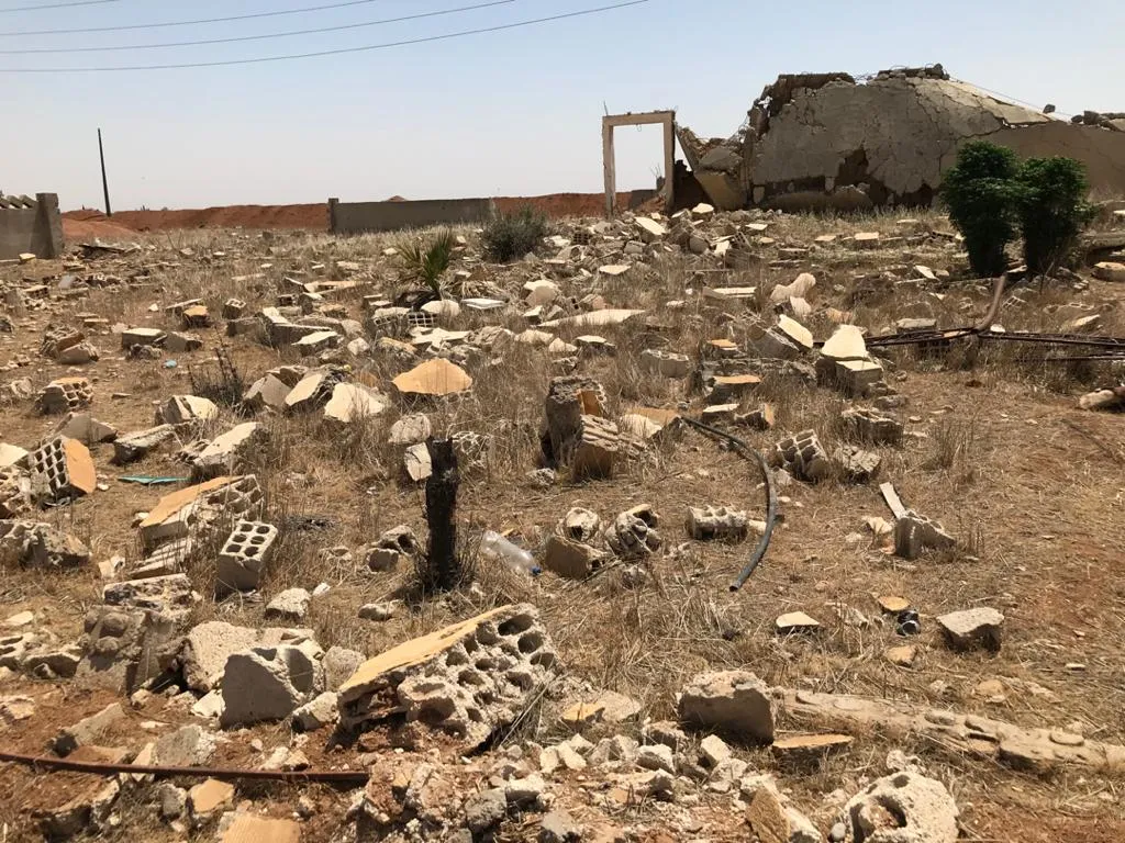 Destroyed villages demonstrating Turkish shelling brutality against rural Girê Spî