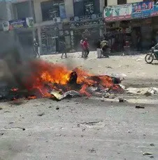 Car explodes on Afrin's Kafer Janeh Road