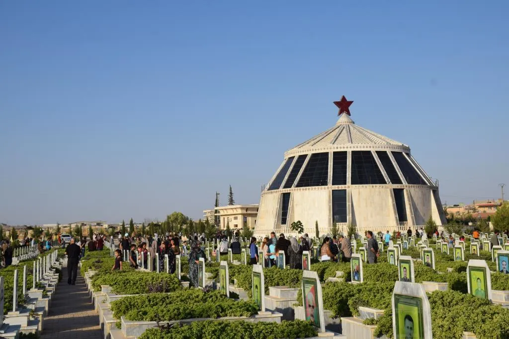 ​​​​​​​NE Syria people visit martyrs' shrines on the first day of Aid al-Adha